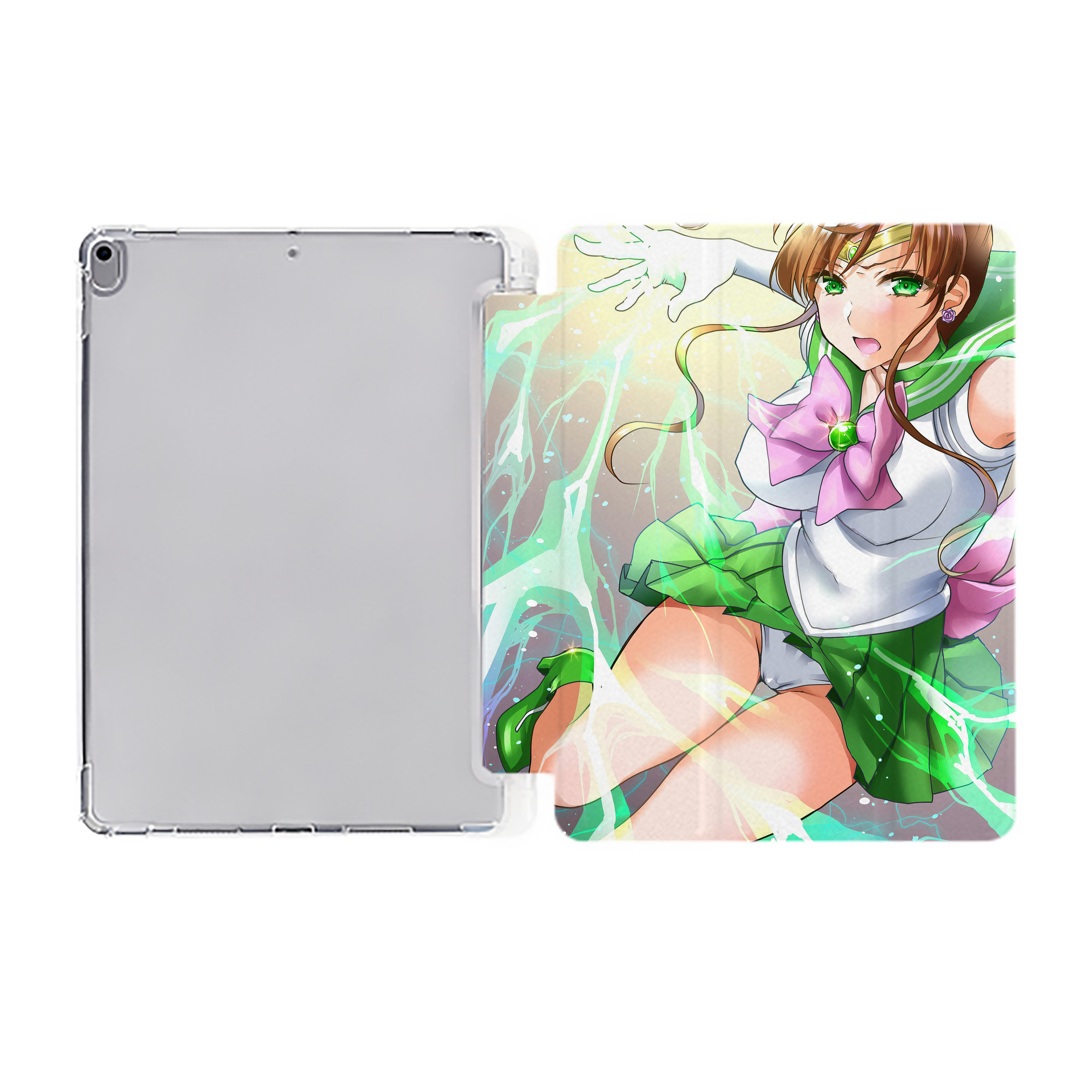 （画像用） 美少女戦士セーラームーン Sailor Moon IPad ケース ペン収納付き 三つ折りスタンド PUレザー×シリコン 対応機種9.5/10.5/10.9インチ